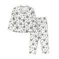 thumbnail image 1 of Rateoe Funny Chicken Pattern Womens Pajamas Set Long Sleeve Sleepwear Button Down Nightwear Soft Cotton Pj Lounge Sets, 1 of 9