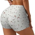 thumbnail image 1 of Rateoe Funny Chicken Printed Power Workout Shorts for Women Tummy Control Squat Proof Ribbed Thick Seamless Scrunch Active Short-X-Large, 1 of 8