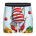 thumbnail image 1 of Rateoe Funny Christmas Gnome Print Men’s Underwear Boxer Briefs Soft Comfortable Underwear Boxer Briefs, Long Leg Briefs,Anti-chafing Boxer Briefs, 1 of 7