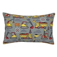 thumbnail image 1 of Rateoe Funny Construction Pattern Decorative Pillow Case,Throw Pillow Covers,Plush Pillow Cover,Soft Pillow Case,Velvet Pillow Case-16"x24", 1 of 6