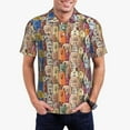 thumbnail image 1 of Rateoe Funny Dogs Family Pattern Men's Short Sleeve Polo Shirts, Golf Polo Shirts Short Sleeve Performance Moisture Wicking Dry-X-Large, 1 of 6