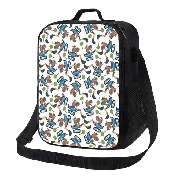 Rateoe Funny Excavator Lunch Bag Reusable Lunch Box with Shoulder Straps for Men Women Insulated Portable Lunchbox for adults Suitable for School Work Picnic