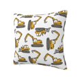 thumbnail image 1 of Rateoe Funny Excavator Pattern Throw Pillow Cover Premium Pillow Stuffer Sham Square for Decorative Cushion Bed Couch Sofa(Pillow insert not included), 1 of 8