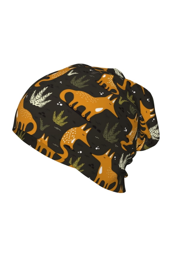 Funny Fox by the Field Kids Beanie Warm Knit Beanie Hats Boys Girls Winter Hat Soft Slouchy Hats for Kids