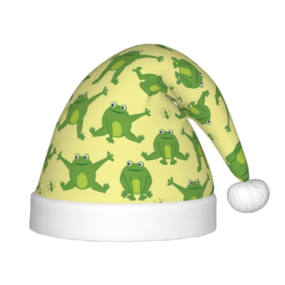 Rateoe Funny Frogs Santa Hat Confortable Christmas Hat for Christmas Party Favors Fit for Kids