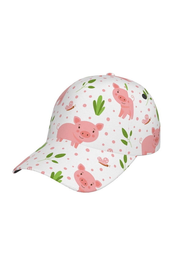 Funny Little Pigs Pattern Baseball Cap Outdoor Cap Mountain Dad Hat - Unstructured Soft Cotton Cap-Adjustable UV Protection Cap