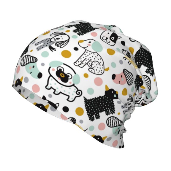Rateoe Funny Puppy Kids Beanie Warm Knit Beanie Hats Boys Girls Winter Hat Soft Slouchy Hats for Kids