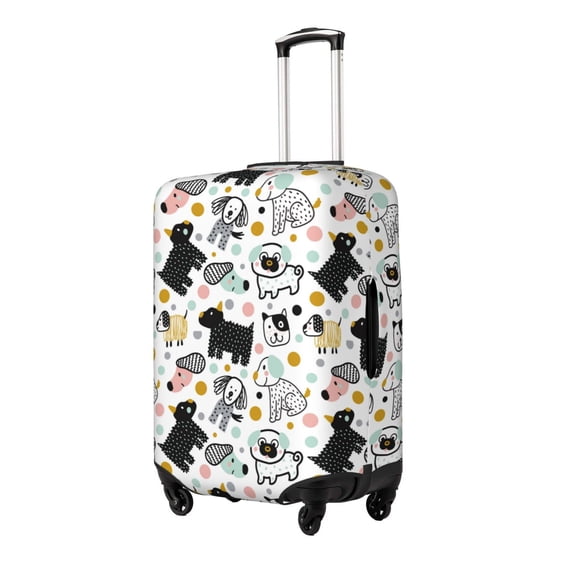 Rateoe Funny Puppy Printed Luggage Cover, Suitcase Protector Fits 18-32 Inch Luggage-Small