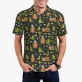 thumbnail image 1 of Rateoe Funny Sloths In The Forest Pattern Men's Short Sleeve Polo Shirts, Golf Polo Shirts Short Sleeve Performance Moisture Wicking Dry-XX-Large, 1 of 6