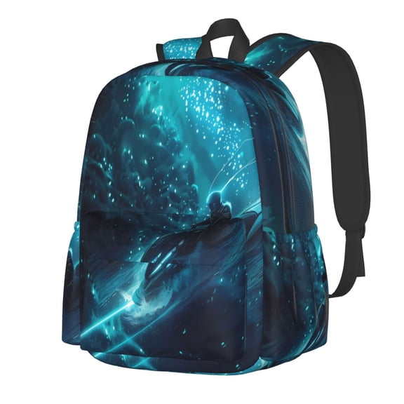 Rateoe Futuristic Jet Ski Adventure Pattern Student Backpack,Backpack for School,Lightweight Bag,Travel Backpack,Outdoor Backpack,Large Capacity Backpack