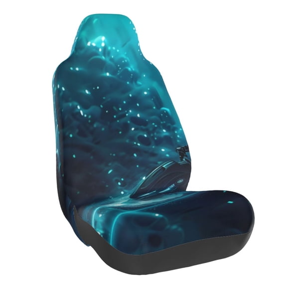 Rateoe Futuristic Jet Ski Adventure Print Car Seat Cover,Elastic Car Seat Protector,Washable Durable Automotive Seat Cover Car Interior Accessories