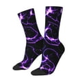 thumbnail image 1 of Rateoe Galaxy Lightning for Women Casual Calf Socks - Cute Crew Socks - Thin Soft Above Ankle Socks Size 5-11, 1 of 6