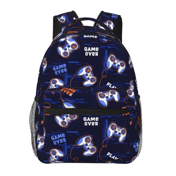 Rateoe Game Pads Pattern Casual Backpack for School, Work, Travel – Adjustable Straps, Multiple Compartments – Ergonomic Design, Fits Laptops and Tablets