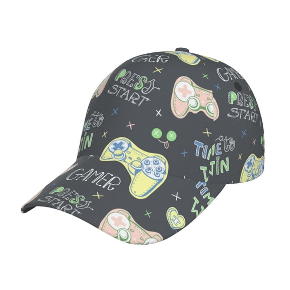 Rateoe Gamers Pattern Baseball Cap Outdoor Cap Mountain Dad Hat - Unstructured Soft Cotton Cap-Adjustable UV Protection Cap