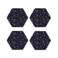 thumbnail image 1 of Rateoe Games Drawing Drink Coasters Set of 4 Leather Coasters Spill Protection for Table Desk,Durable and Non Slip Leather Coaster ,4 Inches Drink Mats-Hexagon, 1 of 6