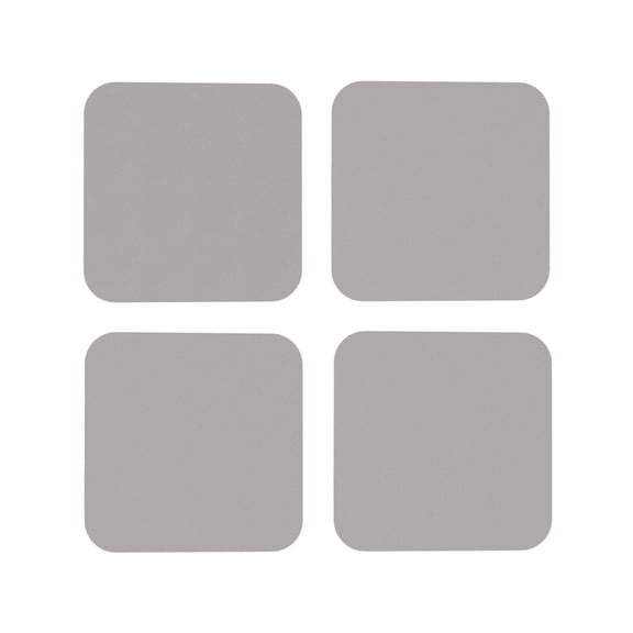 Rateoe Gary Drawing Drink Coasters Set of 4 Leather Coasters Spill Protection for Table Desk,Durable and Non Slip Leather Coaster ,4 Inches Drink Mats-Square