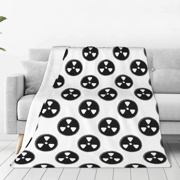 Rateoe Gear Tools Print Fuzzy Fleece Throw Blanket Extra Large,Super Soft,Fluffy and Warm Blankets for Couch,Bed,All Season Use (60"x50")