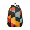 thumbnail image 1 of Rateoe Geometric Cube Pattern Art Pattern Canvas College Laptop Backpack,Travel Daypack,Durable Rucksack Travel Notebook Bag School Backpack Book Bag for Men Women-Small, 1 of 7