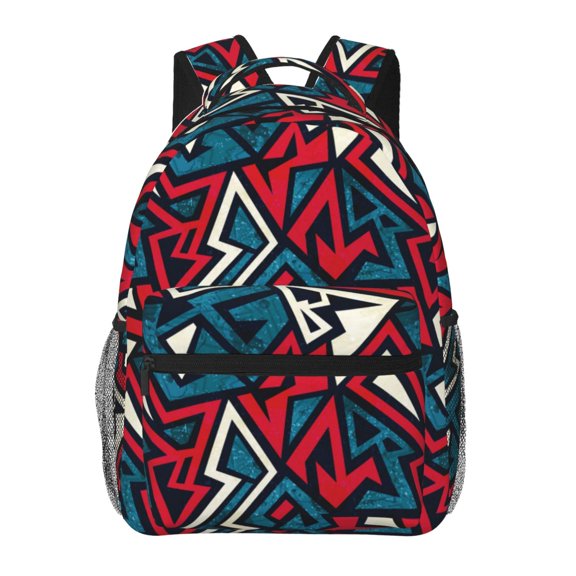 Rateoe Geometric Elements Pattern Casual Backpack for School, Work, Travel  Adjustable Straps, Multiple Compartments  Ergonomic Design, Fits Laptops and Tablets