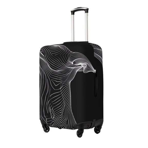 Rateoe Geometric Lines Dog Art Printed Luggage Cover, Suitcase Protector Fits 18-32 Inch Luggage-