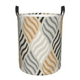 thumbnail image 1 of Rateoe Geometric Pattern Round Laundry Hamper Basket, Tall Hamper Basket for Blanket Storage, Nursery Clothes Hamper for Laundry in Bedroom and College Dorm-Small, 1 of 6