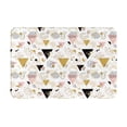 thumbnail image 1 of Rateoe Geometric Triangle Pattern Flannel Door Mat Indoor Outdoor Entrance, Waterproof All-Weather Doormat,Fade Resistant, Low Profile Entryway Mat 16x24in, 1 of 7