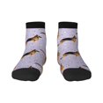thumbnail image 1 of Rateoe German Shepherd Dog Pattern Quarter Crew Socks,Toe Seamed Ankle Socks,Cotton Cushioned Breathable Athletic Crew Sports Socks, 1 of 7