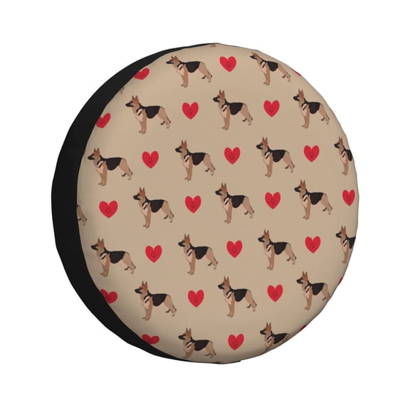 Rateoe German Shepherd Dog Pattern Tire Cover Wheel Protectors Weatherproof Wheel Covers Universal Fit for Trailer Rv SUV Truck Camper Travel Trailers Accessories-15 inch