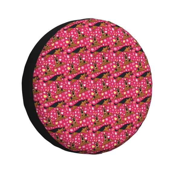Rateoe German Shepherd Dog Pattern Tire Cover Wheel Protectors Weatherproof Wheel Covers Universal Fit for Trailer Rv SUV Truck Camper Travel Trailers Accessories-14 inch