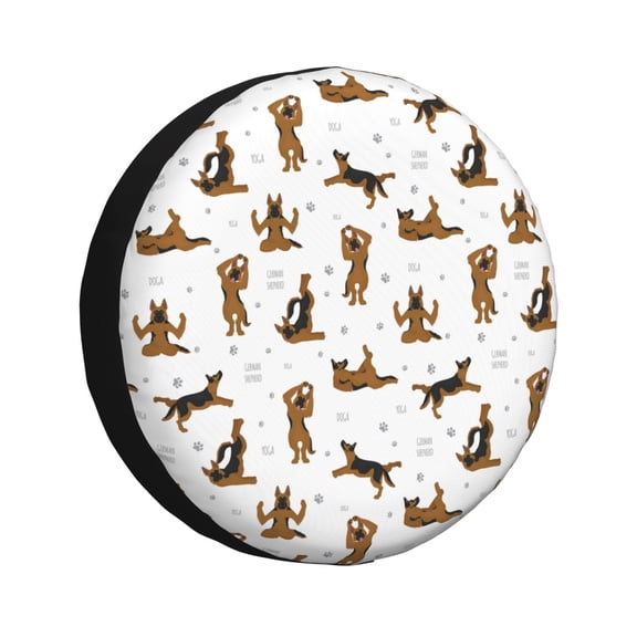 Rateoe German Shepherd Dog Pattern Tire Cover Wheel Protectors Weatherproof Wheel Covers Universal Fit for Trailer Rv SUV Truck Camper Travel Trailers Accessories-