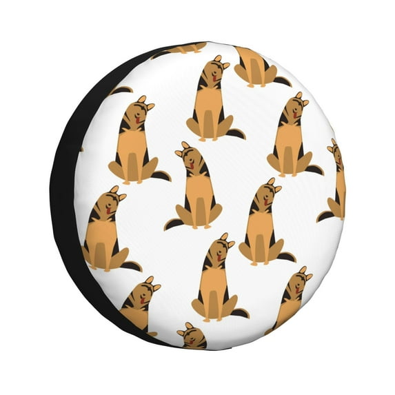 Rateoe German Shepherd Dog Pattern Tire Cover Wheel Protectors Weatherproof Wheel Covers Universal Fit for Trailer Rv SUV Truck Camper Travel Trailers Accessories-15 inch
