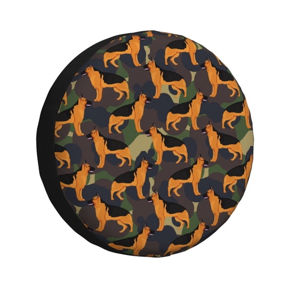 Rateoe German Shepherd Dog Pattern Tire Cover Wheel Protectors Weatherproof Wheel Covers Universal Fit for Trailer Rv SUV Truck Camper Travel Trailers Accessories-14 inch