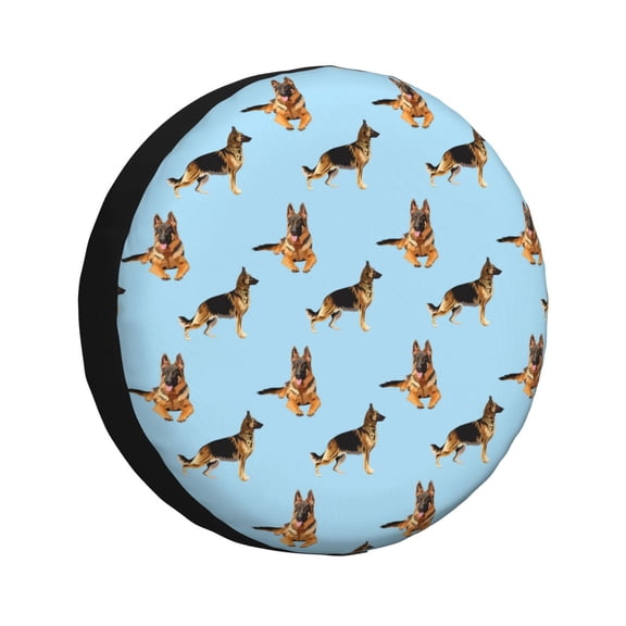 Rateoe German Shepherd Dog Pattern Tire Cover Wheel Protectors Weatherproof Wheel Covers Universal Fit for Trailer Rv SUV Truck Camper Travel Trailers Accessories-14 inch