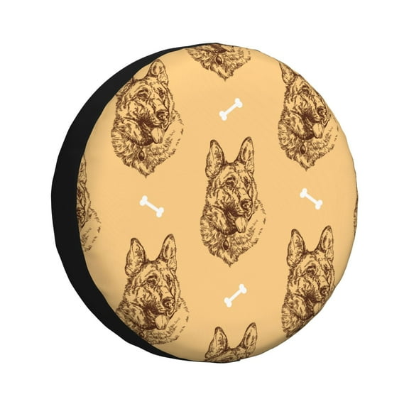 Rateoe German Shepherd Dog Pattern Tire Cover Wheel Protectors Weatherproof Wheel Covers Universal Fit for Trailer Rv SUV Truck Camper Travel Trailers Accessories-17 inch