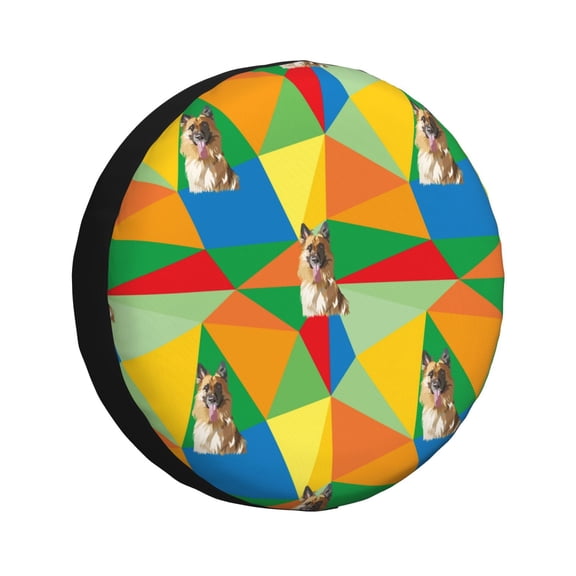 Rateoe German Shepherd Dog Pattern Tire Cover Wheel Protectors Weatherproof Wheel Covers Universal Fit for Trailer Rv SUV Truck Camper Travel Trailers Accessories-14 inch