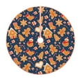 thumbnail image 1 of Rateoe Gingerbread Delights Pattern Christmas Tree Skirt with Ties, Christmas Tree Decorations, Farmhouse Christmas Decor Xmas Holiday Decorations-30", 1 of 6
