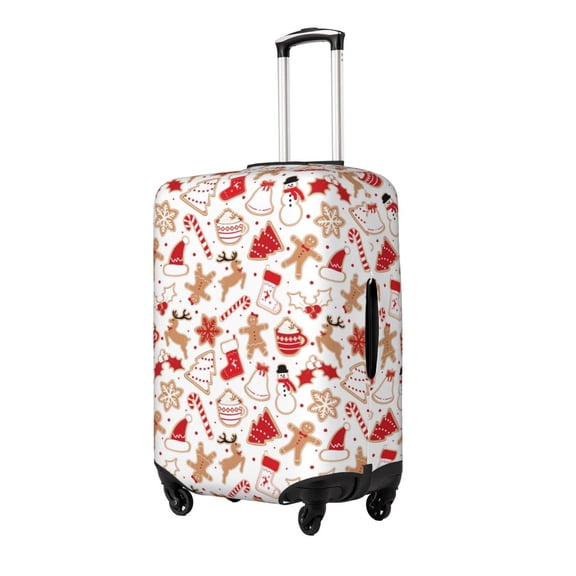 Rateoe Gingerbread Holiday Sweets Printed Luggage Cover, Suitcase Protector Fits 18-32 Inch Luggage-Small