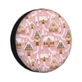 thumbnail image 1 of Rateoe Gingerbread Houses Pink Wonderland Pattern Tire Cover Wheel Protectors Weatherproof Wheel Covers Universal Fit for Trailer Rv SUV Truck Camper Travel Trailers Accessories-16 inch, 1 of 6