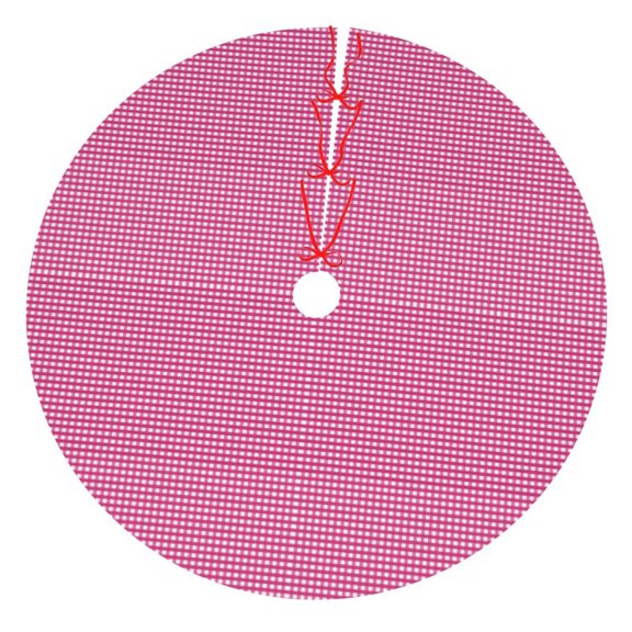 Rateoe Gingham Print Christmas Tree Skirt 30" for Xmas Holiday New Year Party Circle Tree Mat Ornaments Decoration