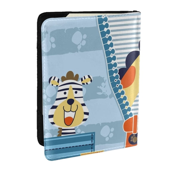 Rateoe Giraffe Come Out From Zipper Pattern Passport Holder Wallet Leather Mulit-purpose Travel Wallet Credit Cards Case ,Passport Cover for Women Men-6.5 in