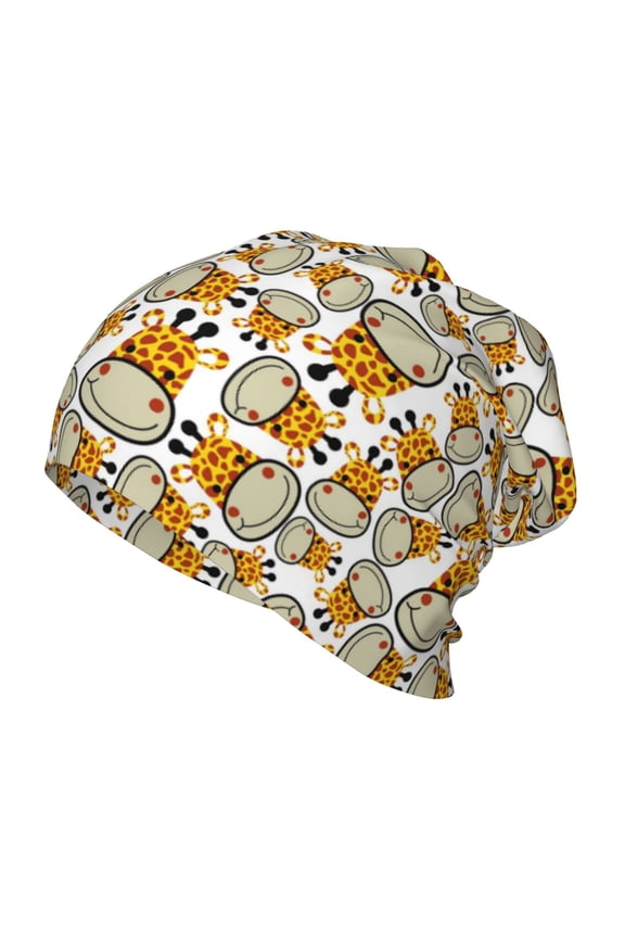 Giraffes Head Kids Beanie Warm Knit Beanie Hats Boys Girls Winter Hat Soft Slouchy Hats for Kids