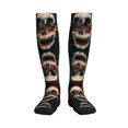 thumbnail image 1 of Rateoe Glitch Screaming Skull Compression Socks for Women and Men 20-30mmHg-Circulation Support Socks Knee High Nurse Pregnant Running Medical and Travel Athletic, 1 of 7
