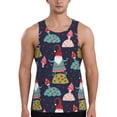 thumbnail image 1 of Rateoe Gnome With Mushroom Pattern Sleeveless Gym Shirt Muscle Tee Breathable Workout Shirt Slim-Fit Tank Quick Dry Fit Muscle Tank Top Bodybuilding Sleeveless T Shirt-4X-Large, 1 of 7