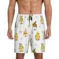 thumbnail image 1 of Rateoe Gnome With Sunflower Print Men's Lounge Shorts – Soft & Breathable Pajama Bottoms with Pockets, Elastic Waistband, Lightweight Sleepwear for Nightwear & Loungewear-4X-Large, 1 of 6