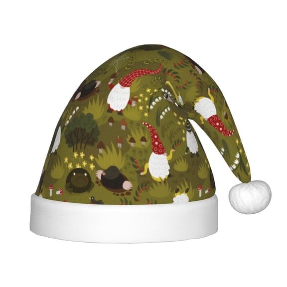 Rateoe Gnomes Playing in the Garden Santa Hat Confortable Christmas Hat for Christmas Party Favors Fit for Kids