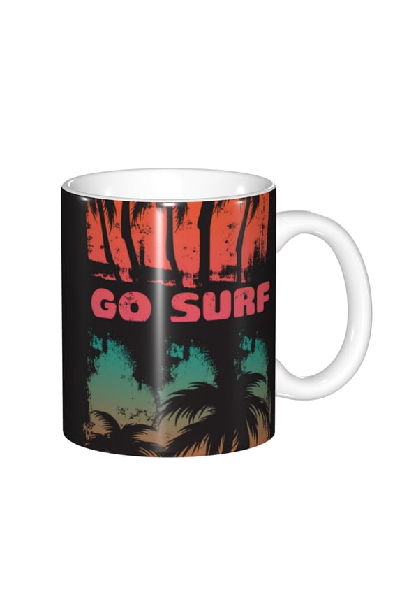 Go Surfer Pattern Passport Holder Wallet Leather Mulit-purpose Travel Wallet Credit Cards Case ,Passport Cover for Women Men-6.5 in