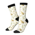 thumbnail image 1 of Rateoe Gold Christmas Tree for Women Casual Calf Socks - Cute Crew Socks - Thin Soft Above Ankle Socks Size 5-11, 1 of 6