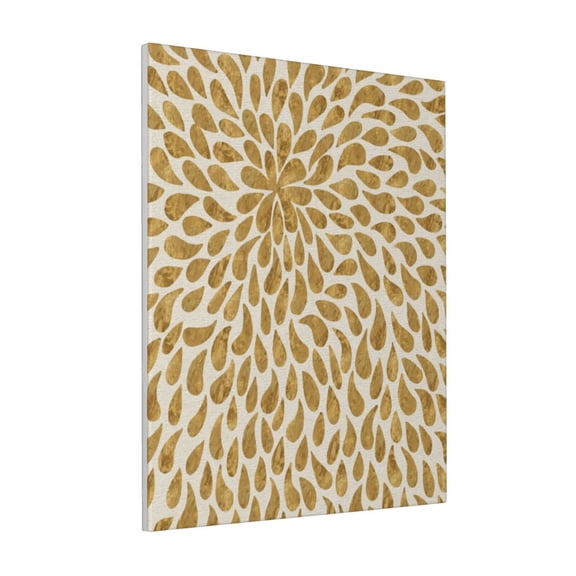Rateoe Gold Drops Pattern Decorative Picture – Unique Modern Wall Art, Ready-to-Hang Canvas Print for Home (Vertical)