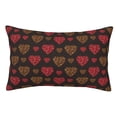 thumbnail image 1 of Rateoe Gold Glitter Heart Pattern Decorative Pillow Case,Throw Pillow Covers,Plush Pillow Cover,Soft Pillow Case,Velvet Pillow Case-16"x24", 1 of 6