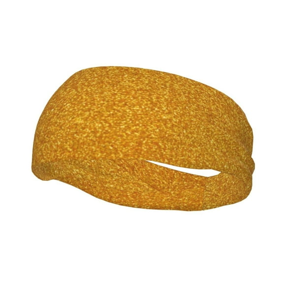 Rateoe Gold Glitter Pattern Sports Headbands ,Moisture Wicking Workout Headband, Sweatband Headbands for Running,Cycling,Yoga,Hairband for Women and Men
